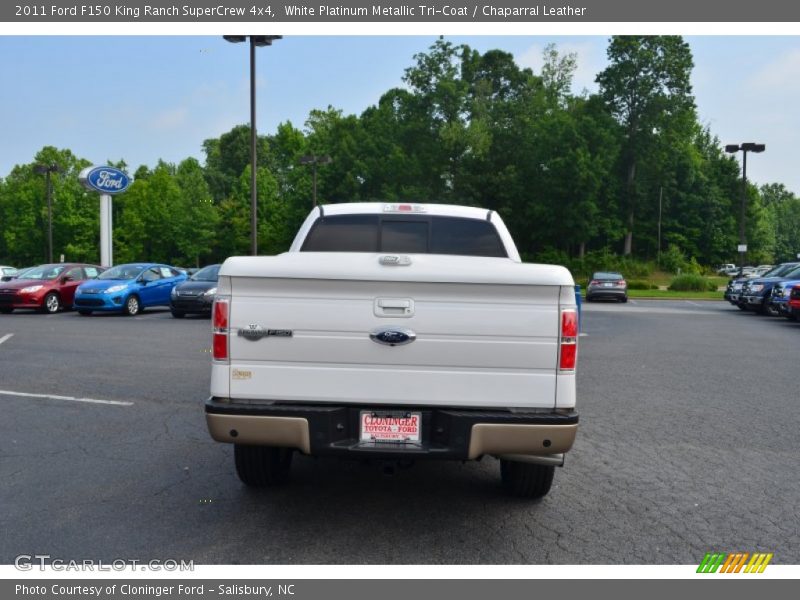 White Platinum Metallic Tri-Coat / Chaparral Leather 2011 Ford F150 King Ranch SuperCrew 4x4