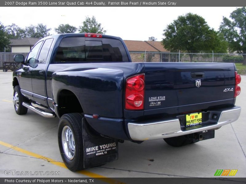 Patriot Blue Pearl / Medium Slate Gray 2007 Dodge Ram 3500 Lone Star Quad Cab 4x4 Dually