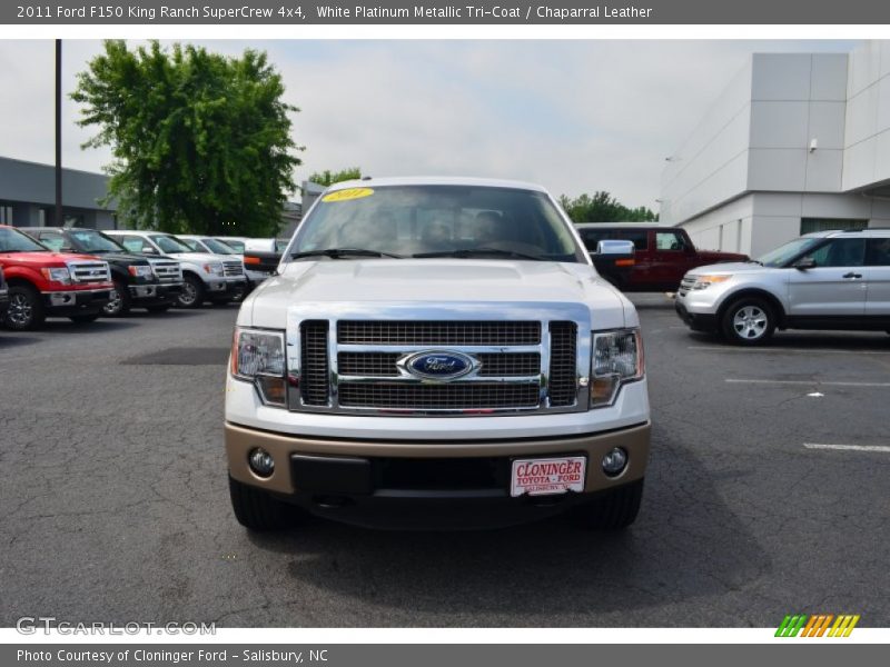 White Platinum Metallic Tri-Coat / Chaparral Leather 2011 Ford F150 King Ranch SuperCrew 4x4