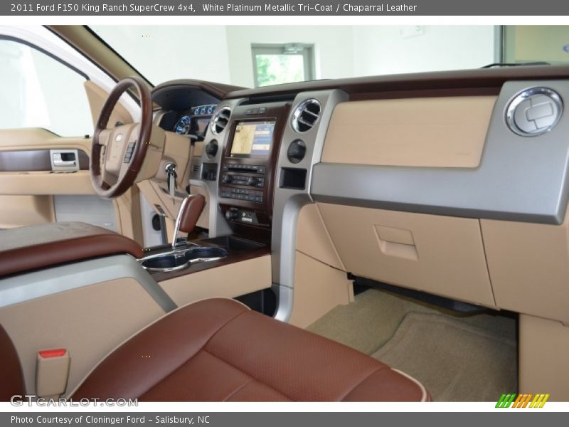 White Platinum Metallic Tri-Coat / Chaparral Leather 2011 Ford F150 King Ranch SuperCrew 4x4