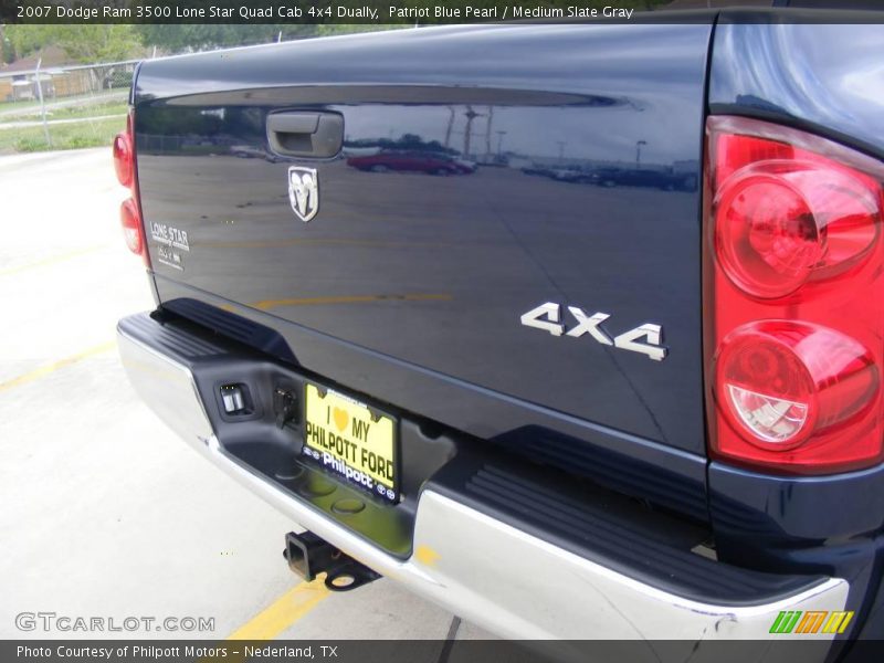 Patriot Blue Pearl / Medium Slate Gray 2007 Dodge Ram 3500 Lone Star Quad Cab 4x4 Dually