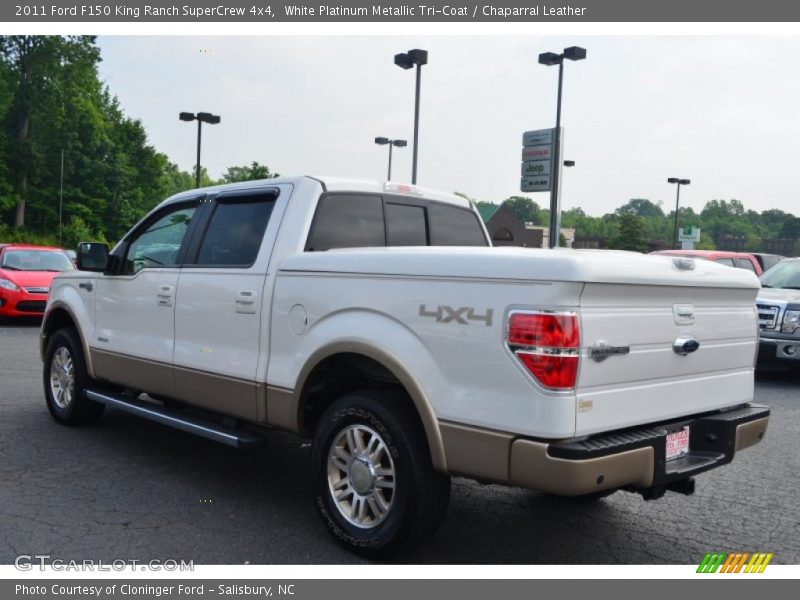 White Platinum Metallic Tri-Coat / Chaparral Leather 2011 Ford F150 King Ranch SuperCrew 4x4