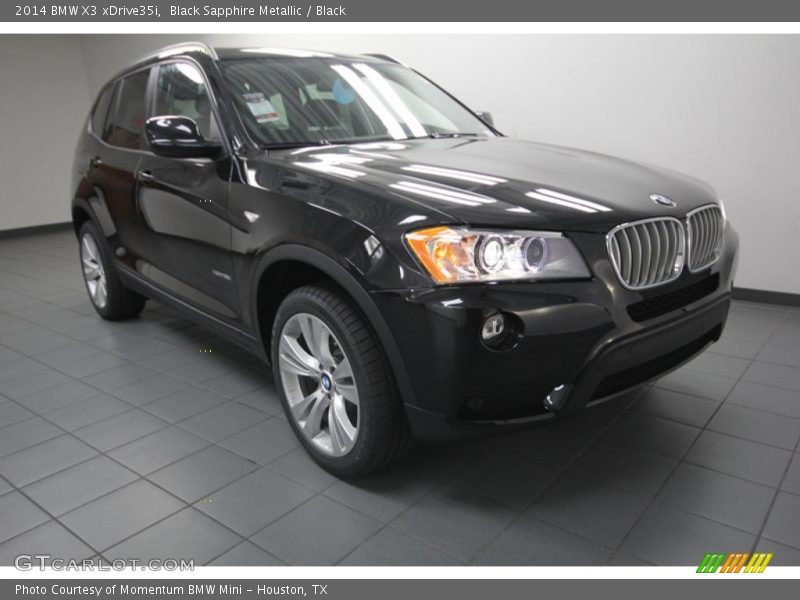 Black Sapphire Metallic / Black 2014 BMW X3 xDrive35i