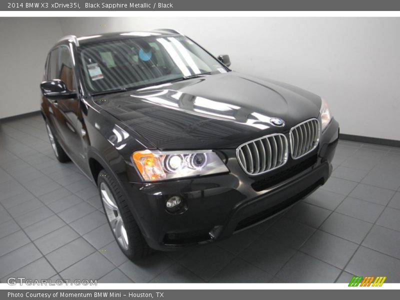 Black Sapphire Metallic / Black 2014 BMW X3 xDrive35i