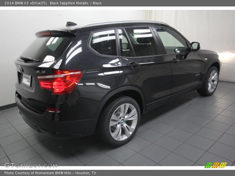 Black Sapphire Metallic / Black 2014 BMW X3 xDrive35i