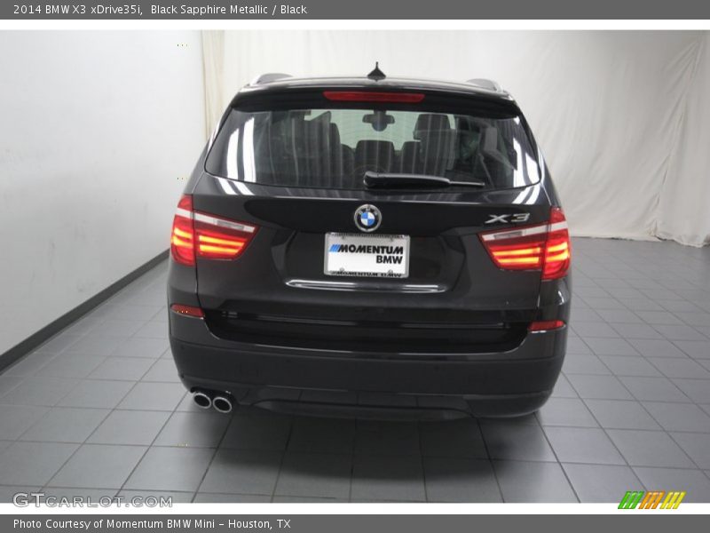 Black Sapphire Metallic / Black 2014 BMW X3 xDrive35i