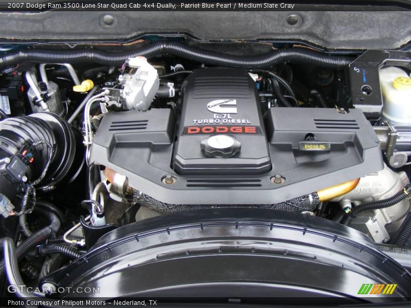 Patriot Blue Pearl / Medium Slate Gray 2007 Dodge Ram 3500 Lone Star Quad Cab 4x4 Dually