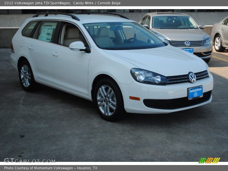 Candy White / Cornsilk Beige 2013 Volkswagen Jetta TDI SportWagen