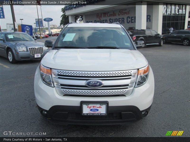 White Suede / Medium Light Stone 2011 Ford Explorer XLT