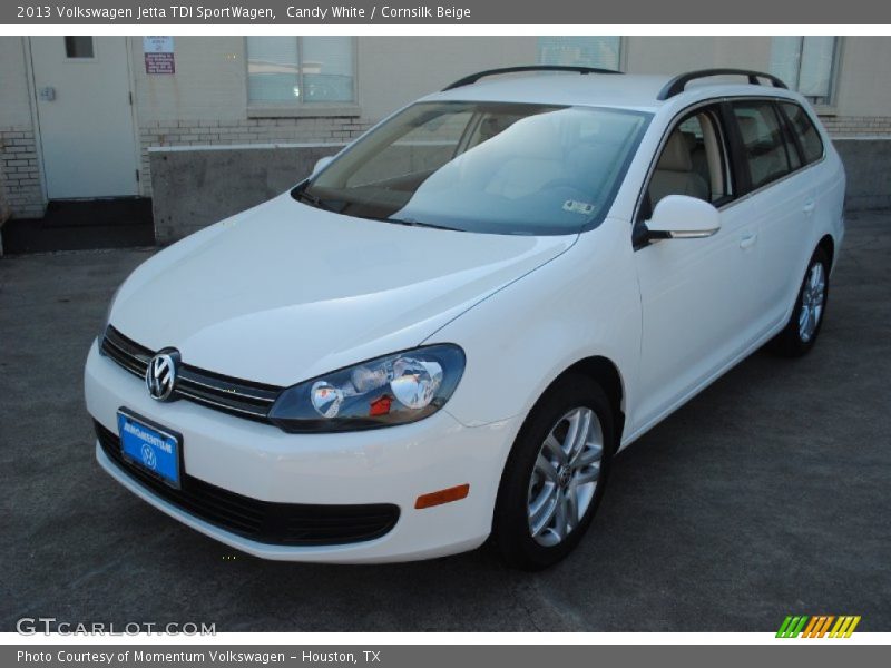 Candy White / Cornsilk Beige 2013 Volkswagen Jetta TDI SportWagen