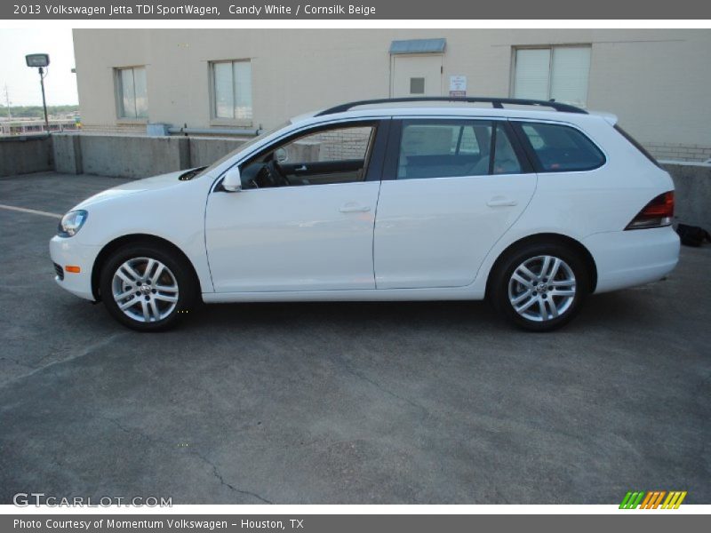 Candy White / Cornsilk Beige 2013 Volkswagen Jetta TDI SportWagen