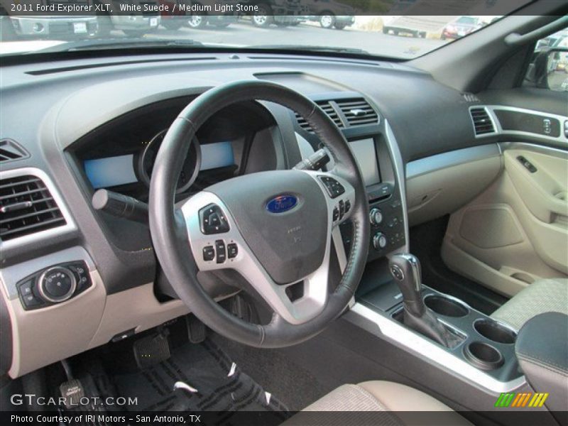 White Suede / Medium Light Stone 2011 Ford Explorer XLT
