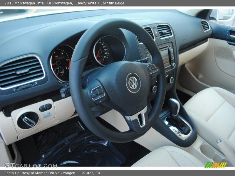 Candy White / Cornsilk Beige 2013 Volkswagen Jetta TDI SportWagen