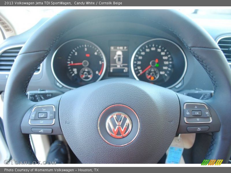 Candy White / Cornsilk Beige 2013 Volkswagen Jetta TDI SportWagen