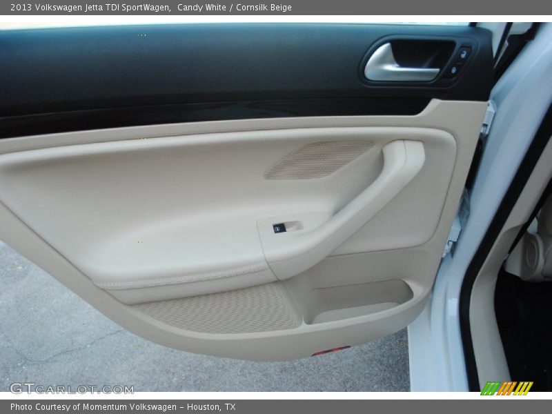 Candy White / Cornsilk Beige 2013 Volkswagen Jetta TDI SportWagen