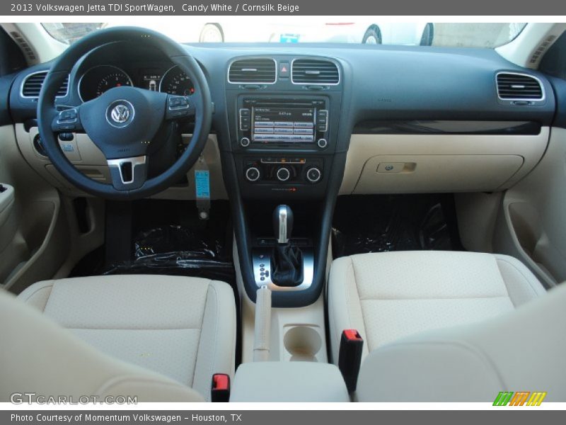Candy White / Cornsilk Beige 2013 Volkswagen Jetta TDI SportWagen