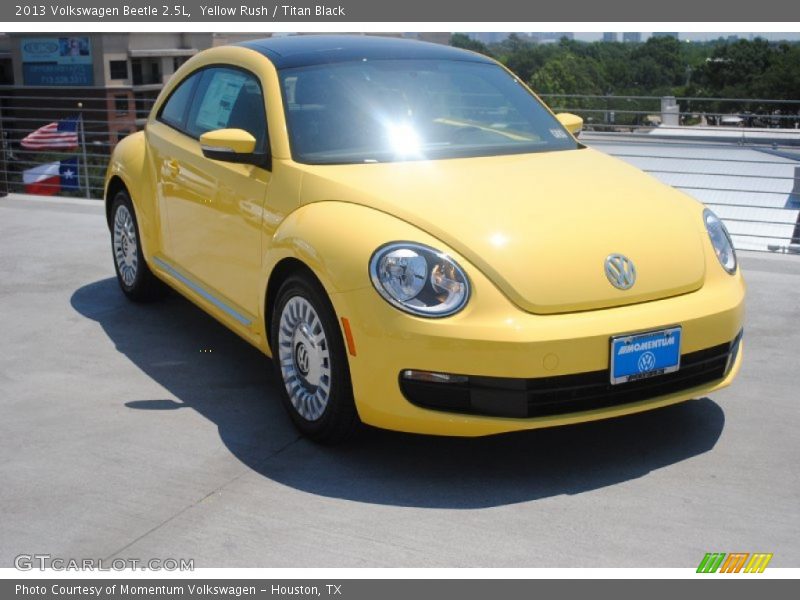 Yellow Rush / Titan Black 2013 Volkswagen Beetle 2.5L