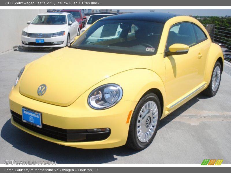 Yellow Rush / Titan Black 2013 Volkswagen Beetle 2.5L