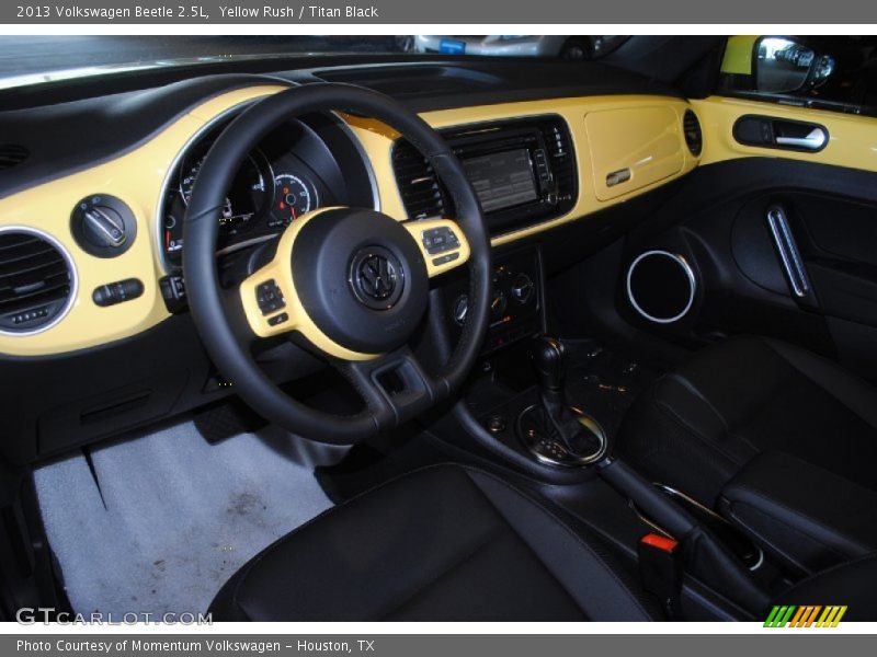 Yellow Rush / Titan Black 2013 Volkswagen Beetle 2.5L