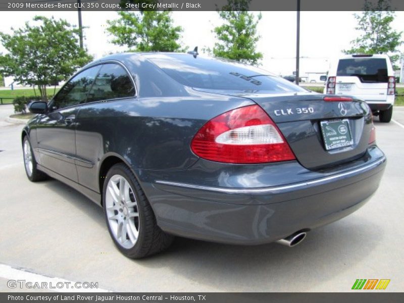 Steel Grey Metallic / Black 2009 Mercedes-Benz CLK 350 Coupe