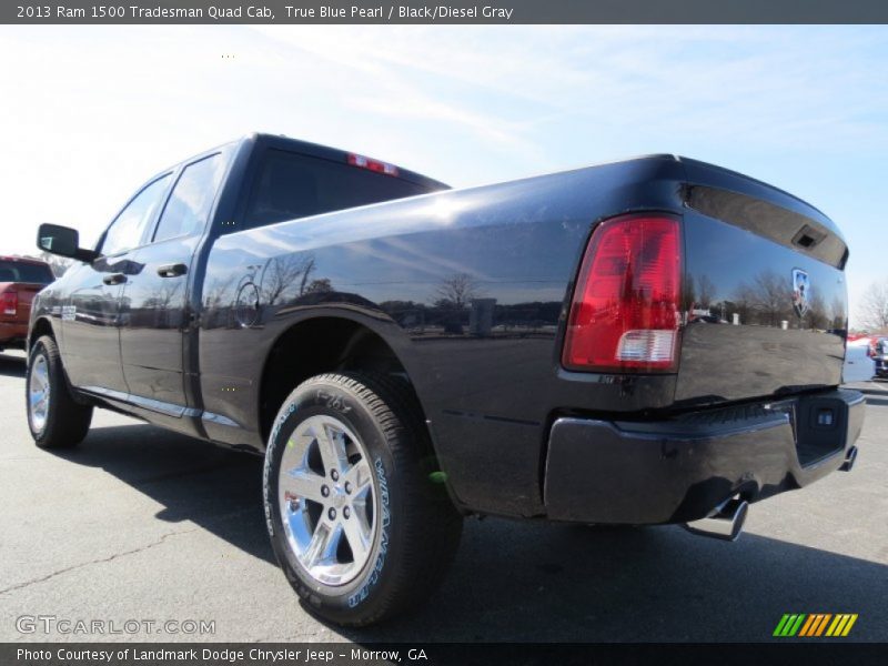 True Blue Pearl / Black/Diesel Gray 2013 Ram 1500 Tradesman Quad Cab