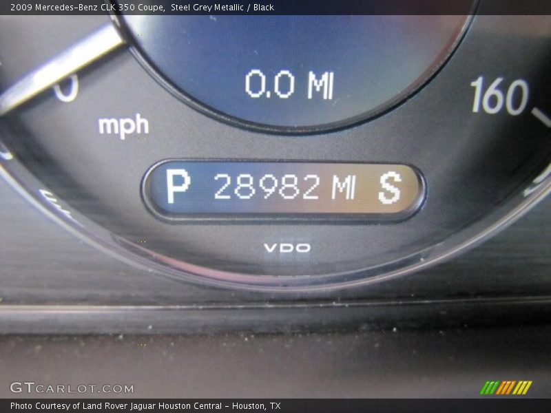 Steel Grey Metallic / Black 2009 Mercedes-Benz CLK 350 Coupe