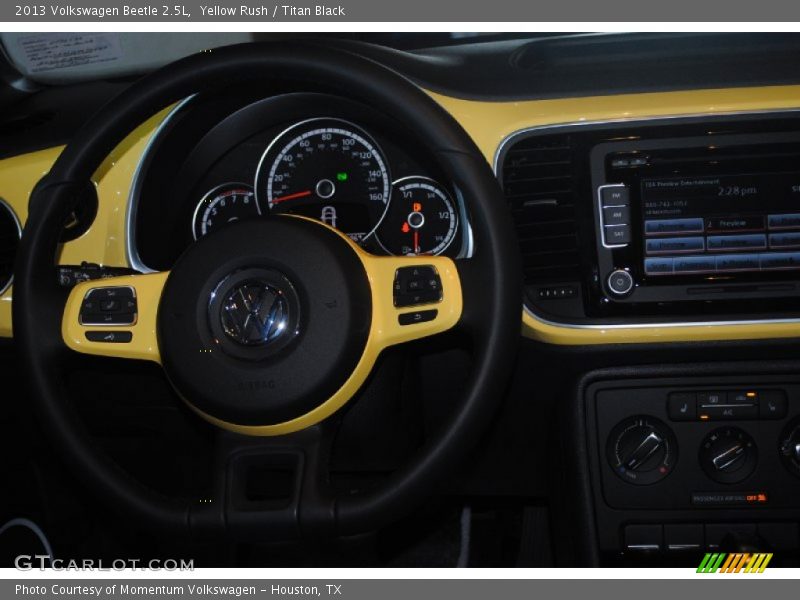 Yellow Rush / Titan Black 2013 Volkswagen Beetle 2.5L
