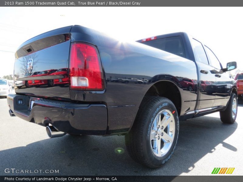 True Blue Pearl / Black/Diesel Gray 2013 Ram 1500 Tradesman Quad Cab