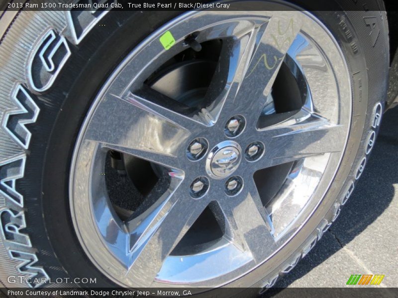 True Blue Pearl / Black/Diesel Gray 2013 Ram 1500 Tradesman Quad Cab
