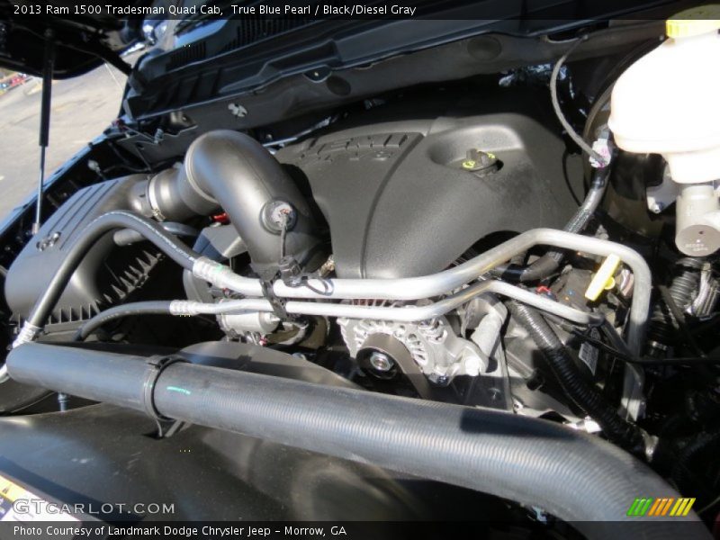True Blue Pearl / Black/Diesel Gray 2013 Ram 1500 Tradesman Quad Cab