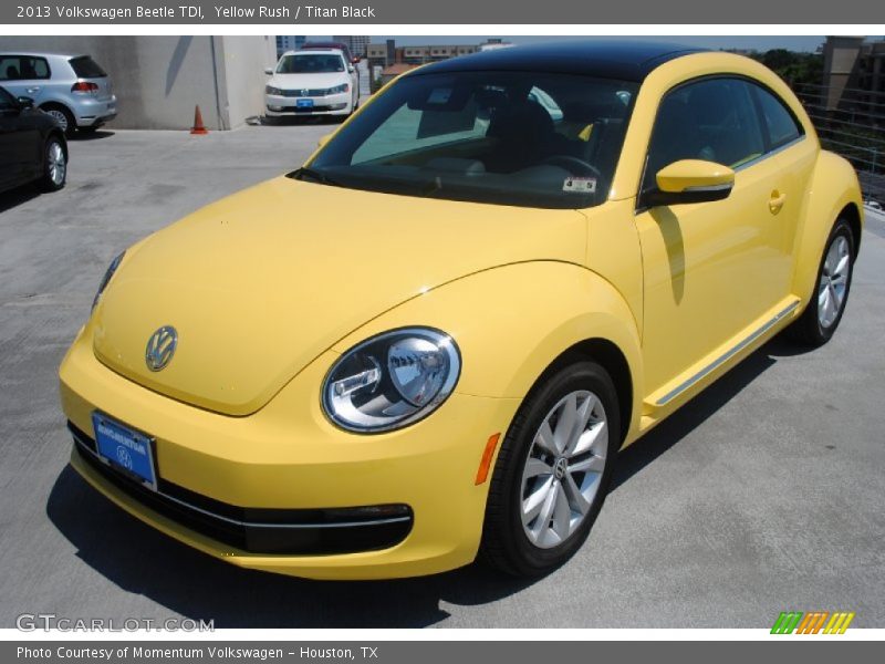 Yellow Rush / Titan Black 2013 Volkswagen Beetle TDI