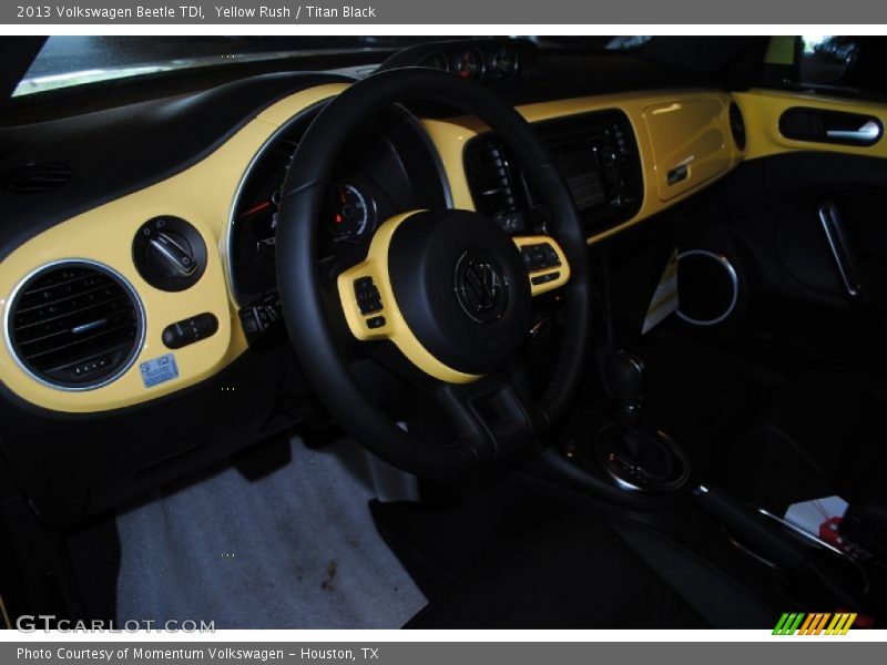 Yellow Rush / Titan Black 2013 Volkswagen Beetle TDI