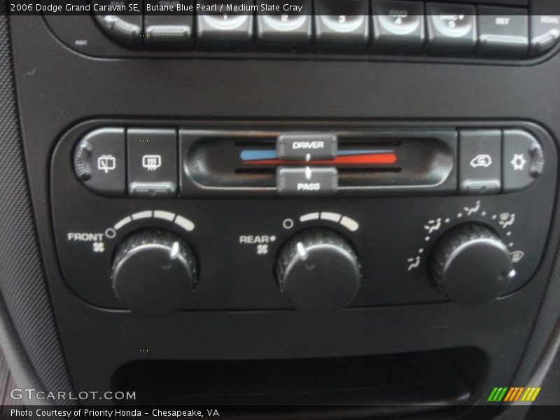 Controls of 2006 Grand Caravan SE