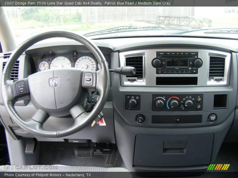 Patriot Blue Pearl / Medium Slate Gray 2007 Dodge Ram 3500 Lone Star Quad Cab 4x4 Dually