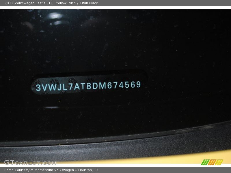 Yellow Rush / Titan Black 2013 Volkswagen Beetle TDI