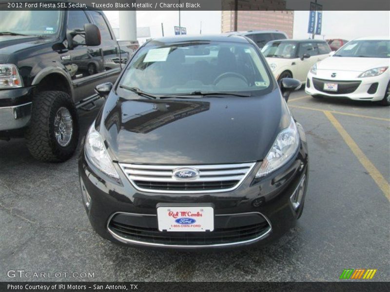 Tuxedo Black Metallic / Charcoal Black 2012 Ford Fiesta SEL Sedan
