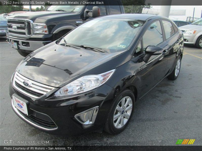 Tuxedo Black Metallic / Charcoal Black 2012 Ford Fiesta SEL Sedan