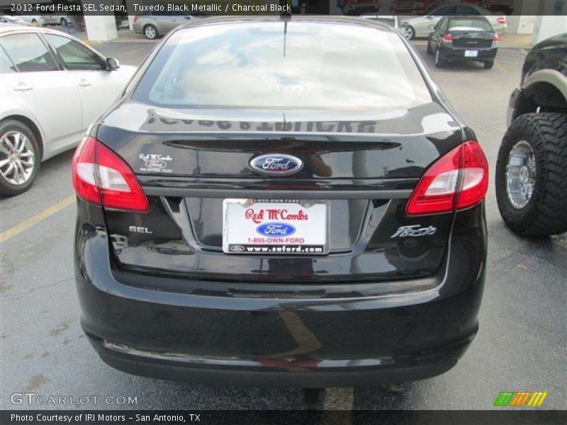 Tuxedo Black Metallic / Charcoal Black 2012 Ford Fiesta SEL Sedan