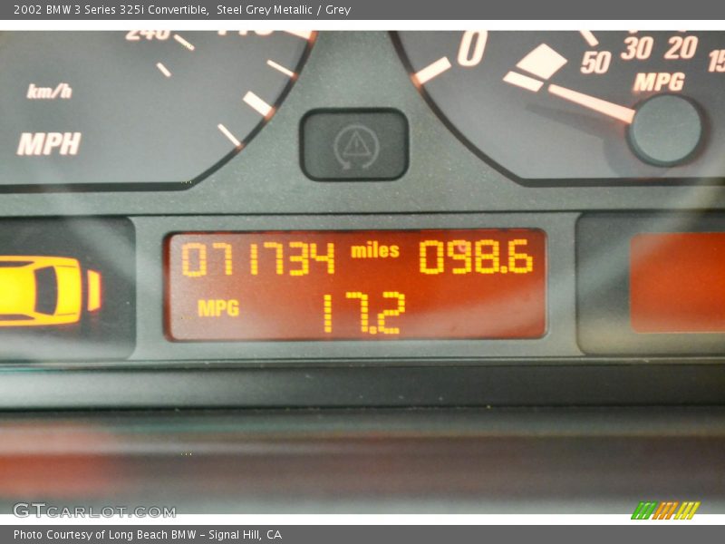 Steel Grey Metallic / Grey 2002 BMW 3 Series 325i Convertible