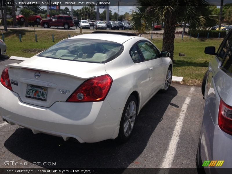 Winter Frost White / Blonde 2012 Nissan Altima 3.5 SR Coupe