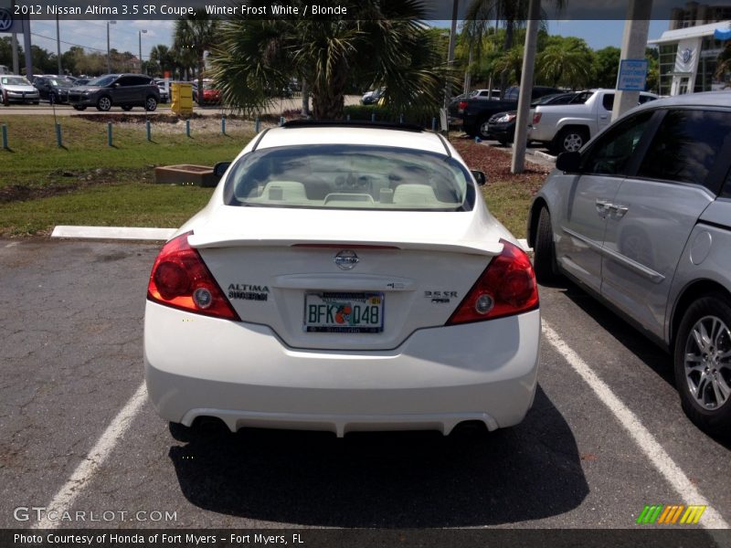 Winter Frost White / Blonde 2012 Nissan Altima 3.5 SR Coupe