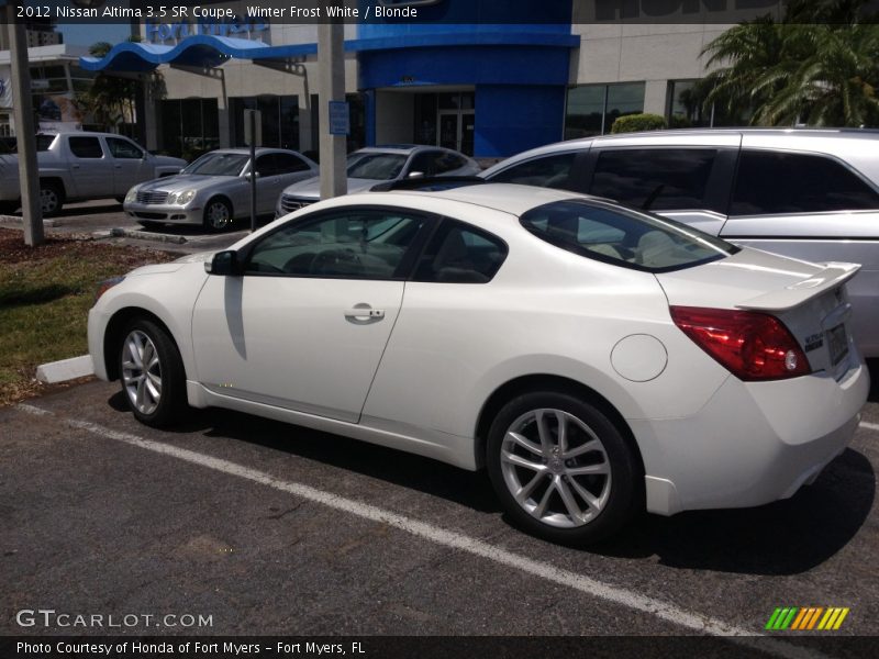 Winter Frost White / Blonde 2012 Nissan Altima 3.5 SR Coupe