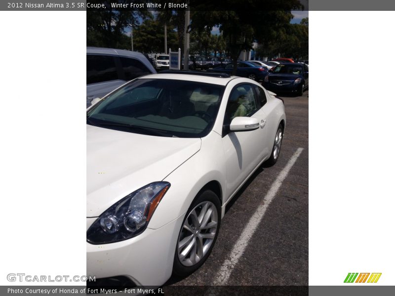 Winter Frost White / Blonde 2012 Nissan Altima 3.5 SR Coupe