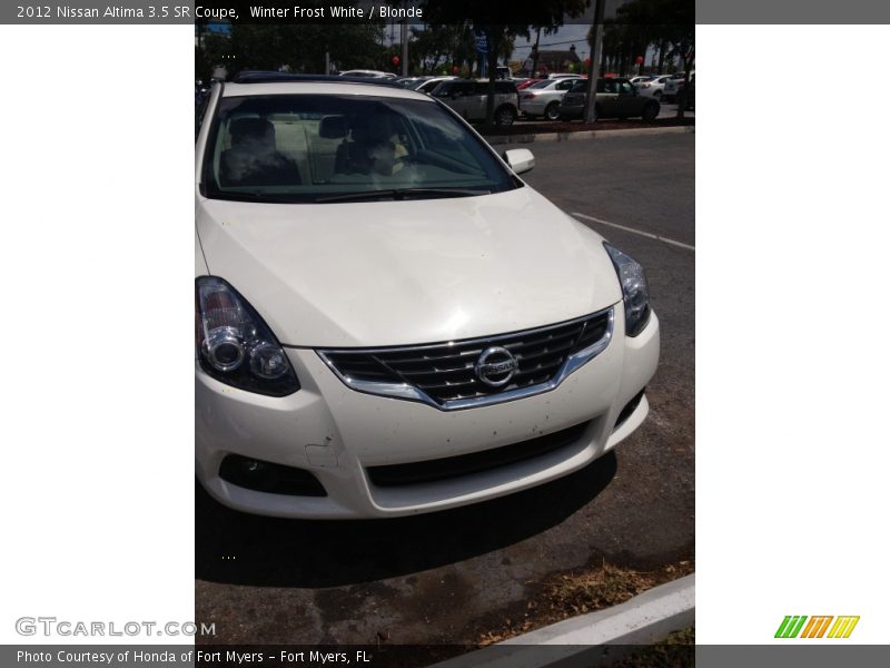 Winter Frost White / Blonde 2012 Nissan Altima 3.5 SR Coupe