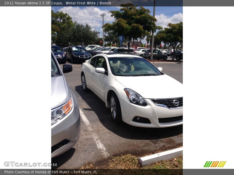 Winter Frost White / Blonde 2012 Nissan Altima 3.5 SR Coupe