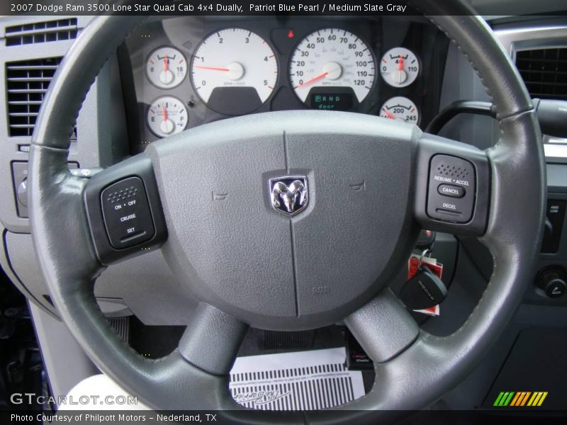 Patriot Blue Pearl / Medium Slate Gray 2007 Dodge Ram 3500 Lone Star Quad Cab 4x4 Dually