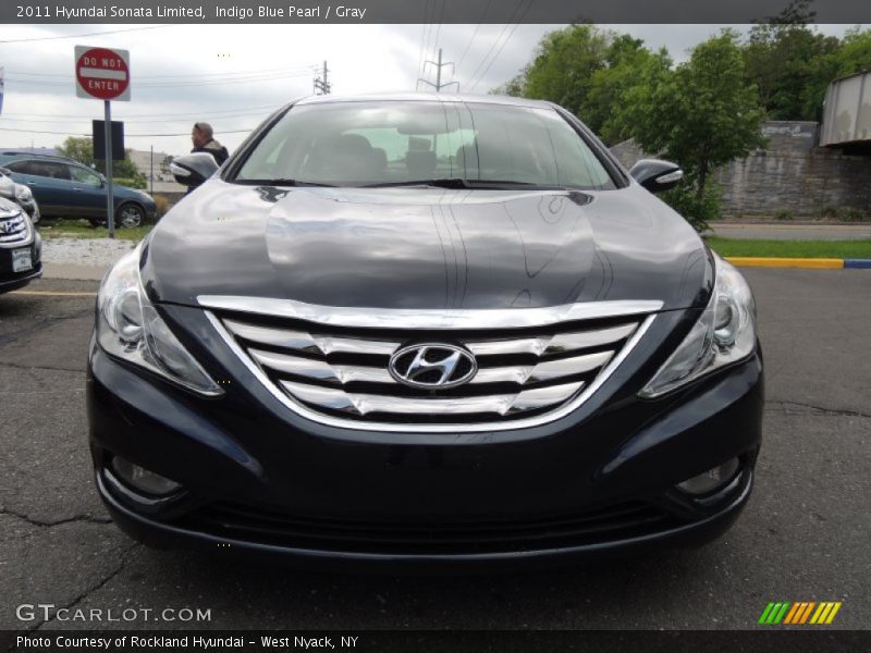 Indigo Blue Pearl / Gray 2011 Hyundai Sonata Limited