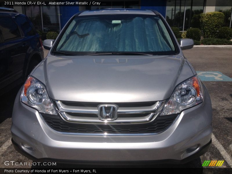 Alabaster Silver Metallic / Gray 2011 Honda CR-V EX-L