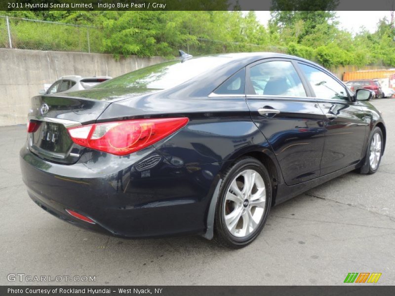 Indigo Blue Pearl / Gray 2011 Hyundai Sonata Limited