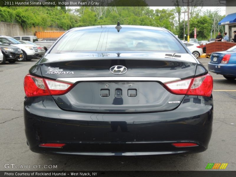 Indigo Blue Pearl / Gray 2011 Hyundai Sonata Limited